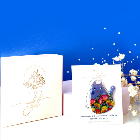 Pins chat en aquarelle