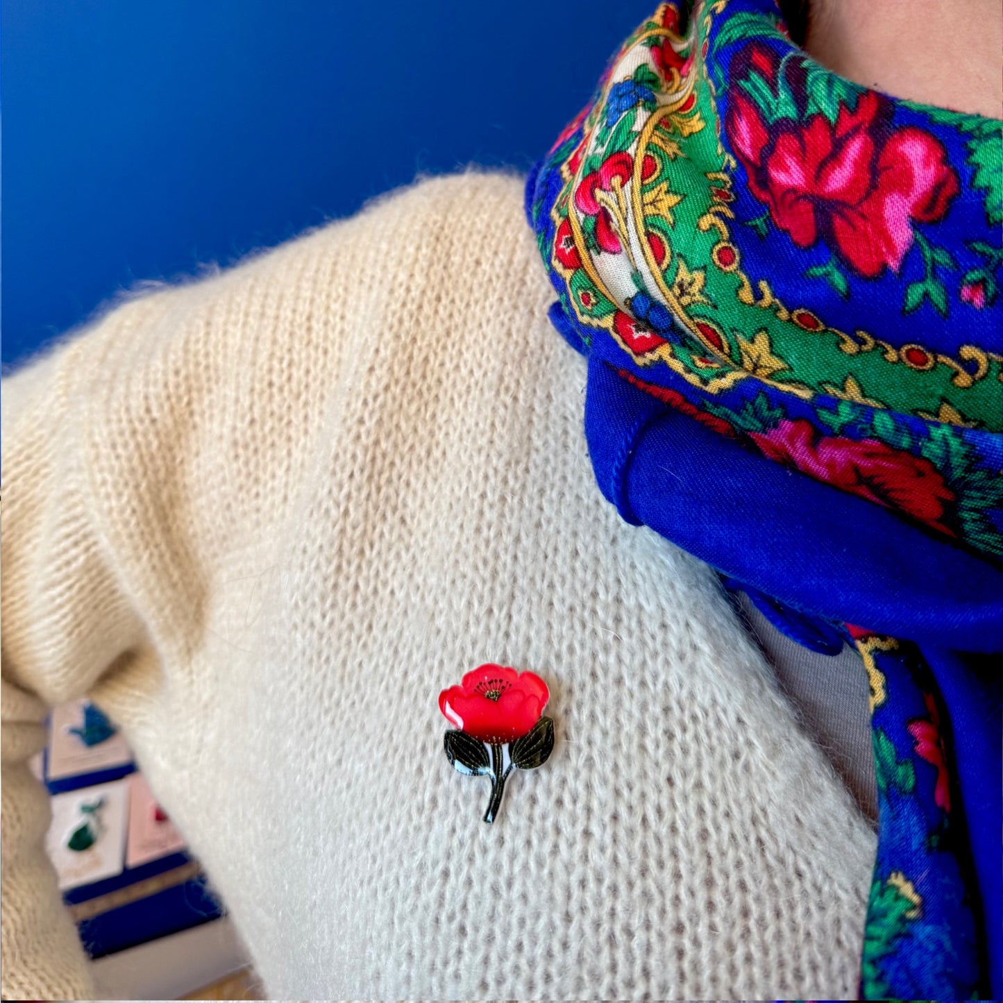 🌷 Pins Fleur Poétique – Élégante création artisanale