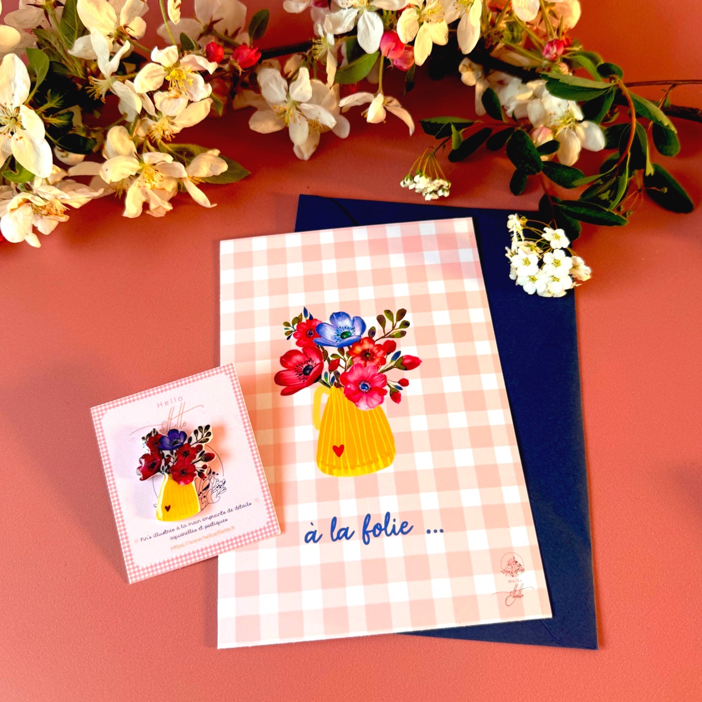 Pins Bouquet d’Anémones 🌸 — Vase fleuri illustré