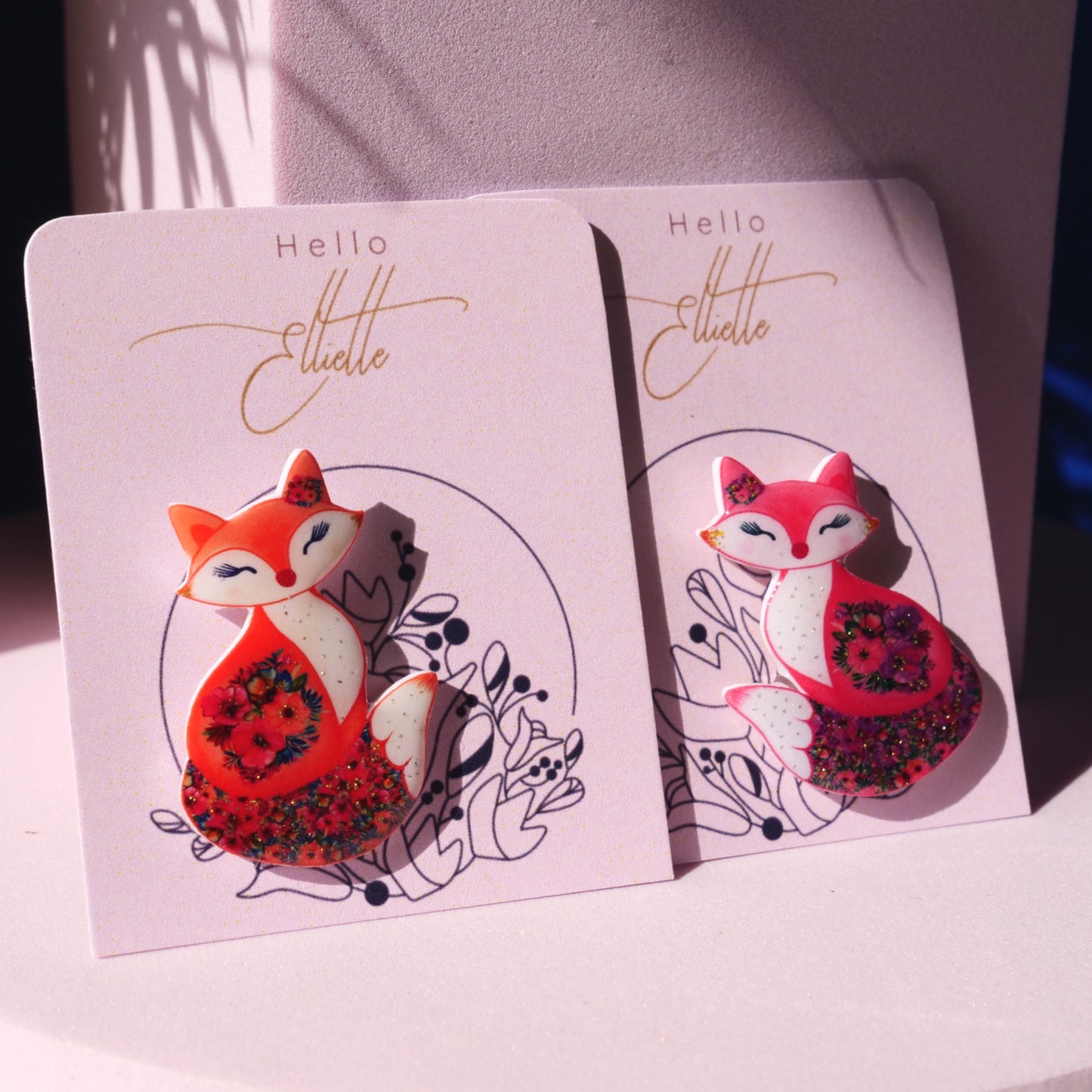 Pins Petit Renard Fleuri 🦊 – Création artisanale