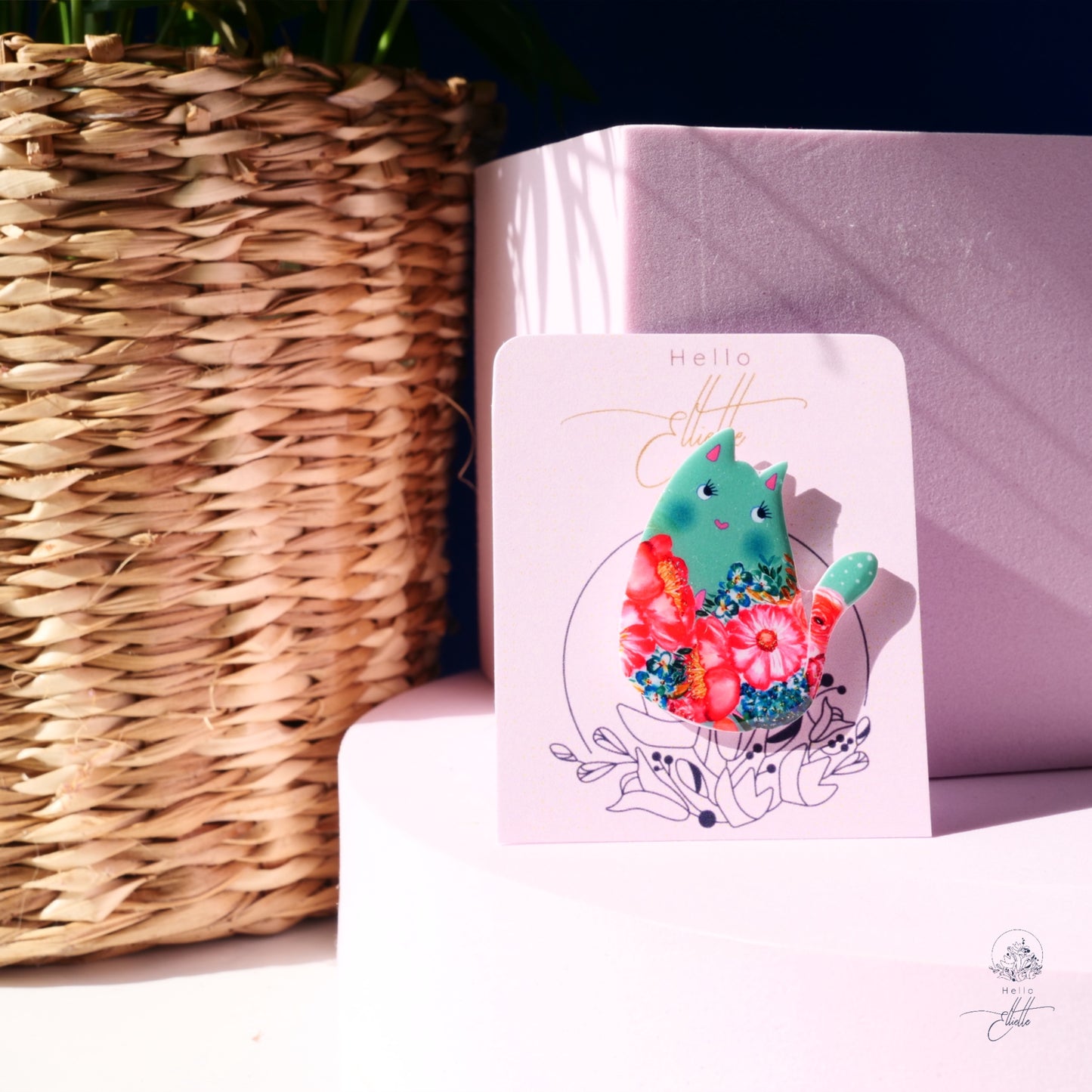Pins chat en aquarelle