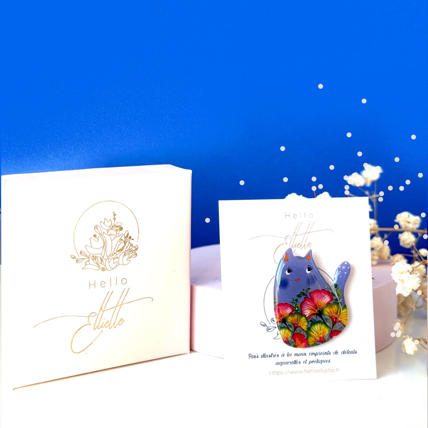 Pins chat en aquarelle