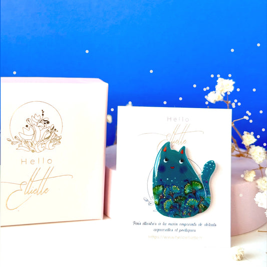 Pins chat en aquarelle