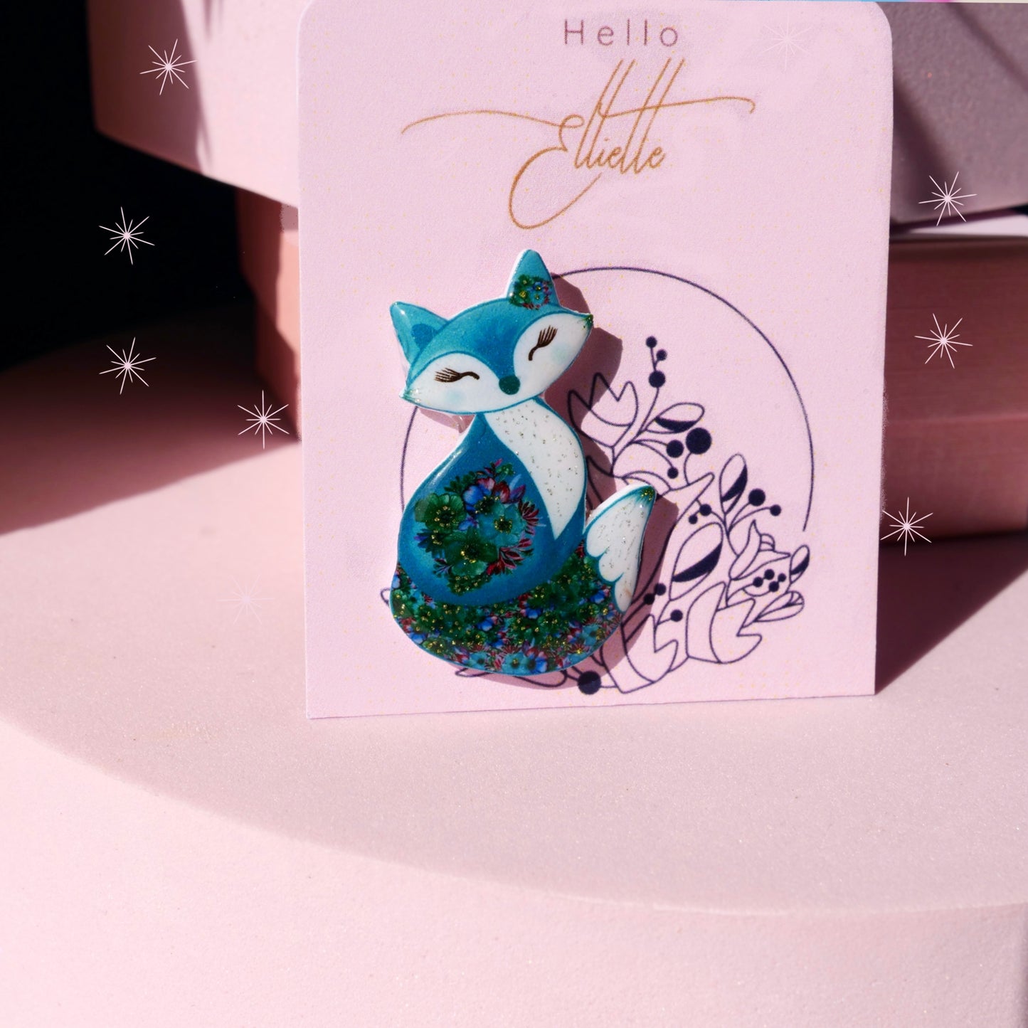 Pins Petit Renard Fleuri 🦊 – Création artisanale